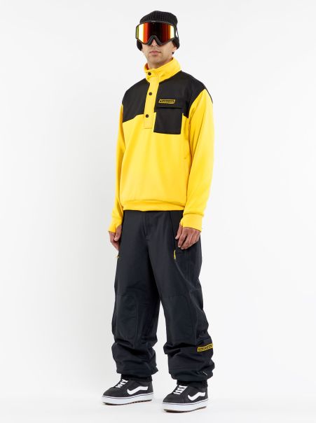 Volcom Mens Mens She 2 Pullover Fleece - Bright Yellow Bright Yellow Hoodies & Sweatshirts
