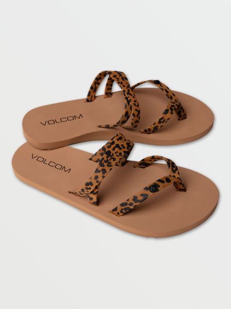 Cheetah Sandals Volcom Kids Girls Easy Breezy Sandal - Cheetah